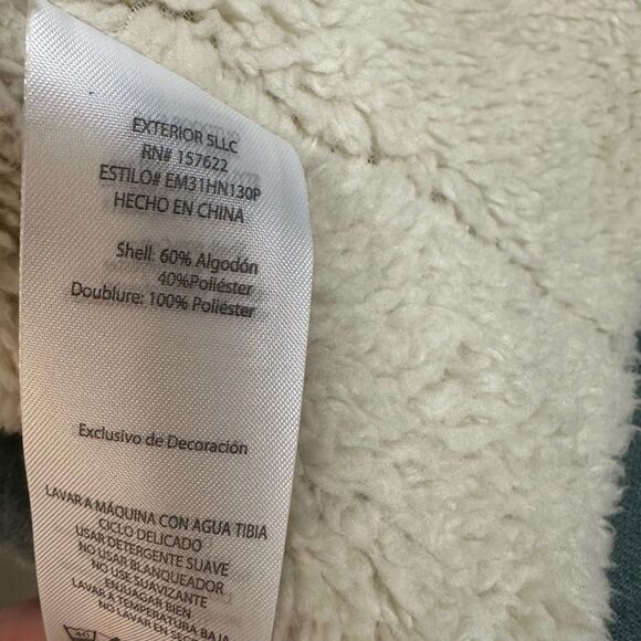 Eddie Bauer Men’s Sherling-lined Teal Henley Shirt Longsleeves Sixe XL - Picture 4 of 8